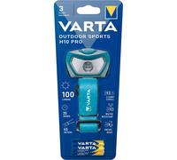 Varta Lampe frontale LED Outdoor Sports H10 Pro – 100 lm, 2 modes, étanche, incl. 3x AAA – Bleue