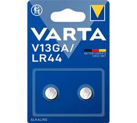 2 Piles V13GA / LR44 / A76 Varta Alcaline 1,5V