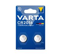 Varta - Pile bouton Lithium CR2016 3V - Dimensions 20mm x 1.6mm - 2 unités par blister - Réf. Varta 06016-101-402