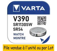 Lot de 10 piles pour montre V390 - SR54