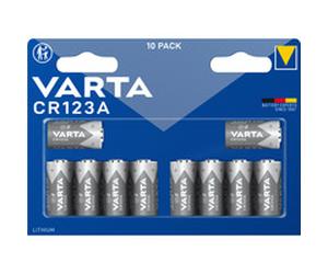 VARTA Pile cylindrique au lithium CR123A 3V, CR17345, Batterie