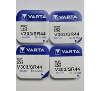 Varta - Pile de montre, 1,55 V SR44SW 303-Lot de 4, 303, SR44- Varta