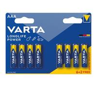 Varta Piles alcalines AAA (LR03) LongLife Power – Pack 6+2 gratuites