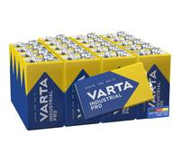 VARTA Piles 9V, Lot de 20, Industrial Pro, alcalines | 6LP3146 9 V, Made in Germany, conservation jusqu'à 10 ans, pour détecteur de fumée, détecteur incendie, détecteur incendie