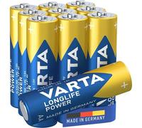 Varta Piles AA Longlife Power, alcalines 1,5V, lot de 10 – Made in Germany