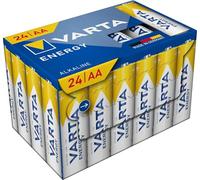 VARTA Piles AA, lot de 24, Energy, Alcalines, 1,5V, Cube, emballage recyclé à 90%, pour des besoins de base simples, Made in Germany