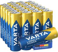 VARTA Piles AA, lot de 24, Longlife Power, Alcalines, 1,5V, adaptées aux jouets, souris sans fil, lampes de poche, Made in Germany