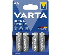 VARTA Piles AA, lot de 4, Ultra Lithium, 1,5V, adaptées aux appareils photo numériques, jouets, appareils GPS, pour le sport et à l'extérieur