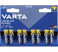 Varta Piles alcalines AA (LR6) LongLife Power 1,5V – Lot de 8