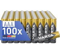 VARTA Piles AAA, lot de 100, Power on Demand, Alcalines, 1,5V, emballage écologique, pour accessoires informatiques, Smart Home, lampes de poche, Made in Germany