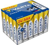 VARTA Piles AAA, lot de 24, Energy, Alcalines, 1,5V, Cube, emballage recyclé à 90%, pour des besoins de base simples, Made in Germany