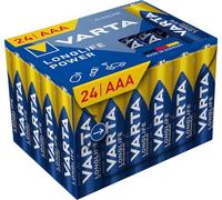 Pack de 24 piles alcalines Varta Longlife Power AAA, 1,5V