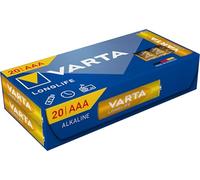 VARTA Piles AAA, paquet de 20, Longlife Power, alcalines, 1,5V, Cube, emballage recyclé à 90%, adaptées pour les télécommandes, les réveils, les radios, les horloges murales, Made in Germany