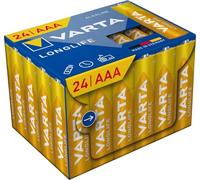 VARTA Piles AAA, paquet de 24, Longlife Power, alcalines, 1,5V, Cube, emballage recyclé à 90%, adaptées pour les télécommandes, les réveils, les radios, les horloges murales, Made in Germany