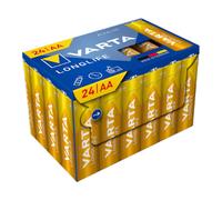 VARTA Piles Longlife LR6 (AA) alcalines 1,5 V – Pack de 24 (Cube)