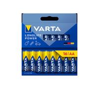 Varta Piles AA Longlife Power – Alcalines 1,5V lot de 16 emballage 90% recyclé