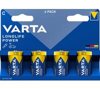 VARTA Piles alcalines Longlife Power Baby (C) 4 pièces