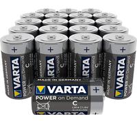 Varta Piles Alcalines Power on Demand Baby C Haute Qualité Pack de 20