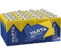 VARTA Piles Bloc 9V, lot de 20, Industrial Pro, Batterie Alcaline, pack de stockage, pour détecteurs de fumée, alarmes incendie