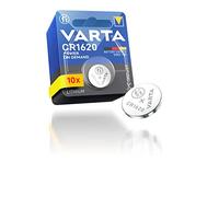 VARTA Piles Bouton CR1620, lot de 10, Power on Demand, Lithium, 3V, emballage sécurisé pour les enfants, pour les appareils Smart Home, clés de voiture et d'autres applications