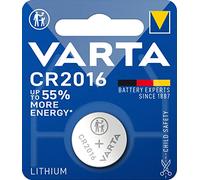 VARTA Piles Bouton CR2016, lot de 1, Lithium Coin, 3V, emballage sécurisé pour les enfants, pour petits appareils électroniques - clés de voiture, télécommandes, balances