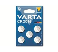 VARTA Piles Bouton CR2016, lot de 5, Lithium Coin, 3V, emballage sécurisé pour les enfants, pour petits appareils électroniques - clés de voiture, télécommandes, balances