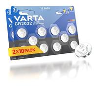 VARTA Piles Bouton CR2032, lot de 20, Lithium Coin, 3V, emballage sécurisé pour les enfants, pour petits appareils électroniques - montres, clés de voiture, télécommandes