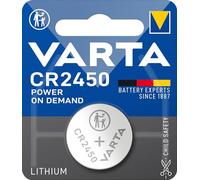 VARTA Piles Bouton CR2450, lot de 10, Power on Demand, Lithium, 3V, emballage sécurisé pour les enfants, pour les appareils Smart Home, clés de voiture et d'autres applications