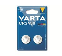 2 piles boutons au lithium Varta CR2450