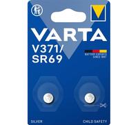 VARTA Piles Bouton V371/SR69, Lot de 2, Silver Coin, 1,55 V | emballage sécurité enfant, technologie oxyde d'argent, sans mercure, pour thermomètre médical, cardiofréquencemètre