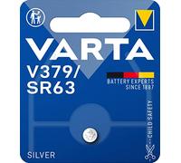 VARTA Piles Bouton V379/SR63 oxyde d'argent, lot de 1, Silver Coin, 1,55V, emballage sécurisé pour les enfants, pour montres, clés de voiture, télécommandes, Made in Germany