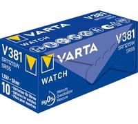 VARTA Piles Bouton V381/SR55 oxyde d'argent, lot de 1, Silver Coin, 1,55V, pour petits appareils électroniques - montres, clés de voiture, télécommandes, balances