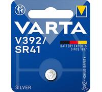 VARTA Piles Bouton V392/SR41 oxyde d'argent, lot de 1, Silver Coin, 1,55V, emballage sécurisé pour les enfants, pour montres, clés de voiture, télécommandes, Made in Germany