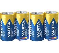 VARTA Piles C Baby, Lot de 4, Longlife Power, Alcalines, 1,5V, adaptées aux Accessoires informatiques, Lampes de Poche, appareils Photo, Made in Germany