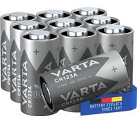 VARTA Piles CR123A, lot de 10, Lithium Cylindrical, 3V, piles spéciales pour petits appareils électroniques, longue durée de vie, hautes performances