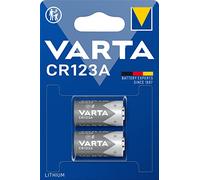 VARTA Piles CR123A, lot de 2, 3V, piles spéciales pour petits appareils électroniques, longue durée de vie, hautes performances