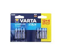 Varta Piles High Energy LR03(AAA) x12 +4 gratuites