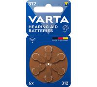 VARTA Pile pour appareil auditif Zinc Air 312, PR41, Batterie