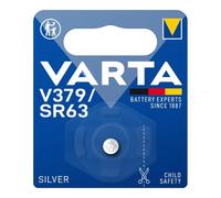 VARTA Piles V379/SR63 Pile Bouton, Lot de 1, Silver Coin, 1,55 V | emballage sécurité enfant, technologie oxyde d'argent, sans mercure, pour thermomètre médical, cardiofréquencemètre
