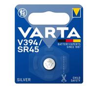 VARTA Piles V394/SR45, Pile Bouton, Lot de 1, Silver Coin, 1,55 V | emballage sécurité enfant, technologie oxyde d'argent, sans mercure, pour thermomètre médical, cardiofréquencemètre