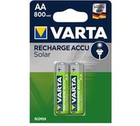 Varta Recharger Accu Solar (2 pcs, AA, 800 mAh, Batterie), Batterie + chargeur