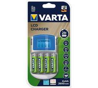 Varta Chargeur LCD 12V USB + 4 Accus 2500 mAh Mignon AA Chargeurs Universels