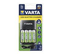 VARTA Quattro Chargeur USB + 4 AA 2100 mAh R2U