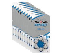 Varta Rayovac 675Cp Implant Pro+ Set de 60 Piles pour Aide Auditives Cochlear Bleu Taille 675