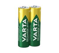 Varta Rechargeable AA NiMH 2600mAh 1.2V - Batterie Cylindrique Ø1.45cm x 50.5mm - Lot de 2 (Référence Varta 05716-101-402)