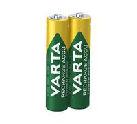 Varta Rechargeable AAA NiMH 1.2V 800mAh 2-Pack (56703-101-402) - Dimensions 44.5 x 10.5mm, Poids 13g, Facteur de Forme Cylindrique
