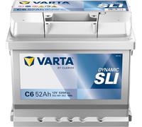 Varta Batterie de démarrage Silver Dynamic L1B C6 12V 52Ah 520A 552401052