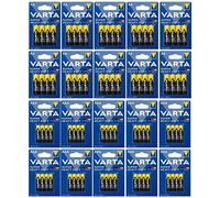 Varta Superlife Lot de 80 piles au charbon de zinc (40 x AA Mignon + 40 x AAA Micro) sous blister