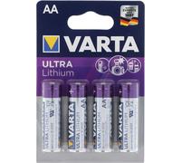 Varta Ultra Lithium Mignon AA, Piles au lithium Varta, 6106, 1,5V, 4er Blister