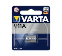 Varta V11A Pile Alcaline 6V 38mAh Usage Unique, Dimensions 16.5mm x 10.2mm, Facteur de Forme Cylindrique, Conditionnement Blister